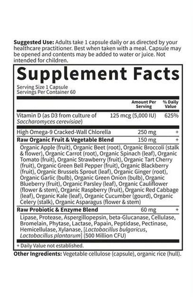 Garden of Life, Vitamin Code, Raw D3, 5000 IU, 60 Vegetarian Capsules