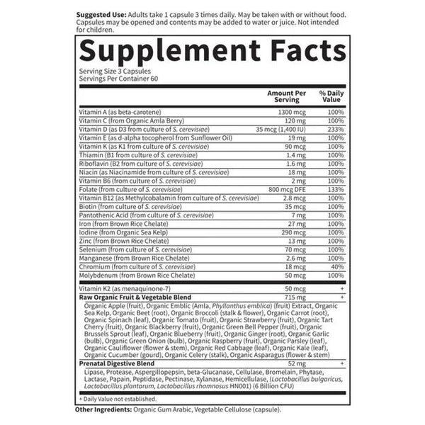 Garden of Life, Vitamin Code, Raw Prenatal, 180 Vegetarian Capsules