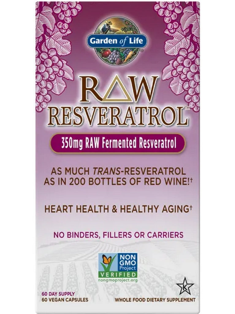 Garden of Life, Raw Resveratrol, 60 Vegan Capsules