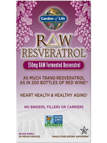 Garden of Life, Raw Resveratrol, 60 Vegan Capsules