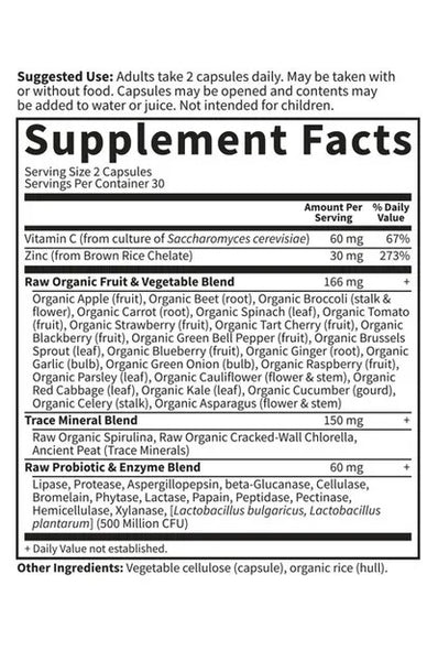 Garden of Life, Vitamin Code, RAW Zinc, 60 Vegan Capsules