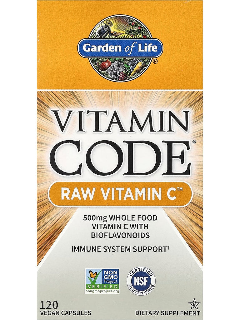 Garden of Life, Vitamin Code, Raw Vitamin C,, 30 Vegetarian Capsules