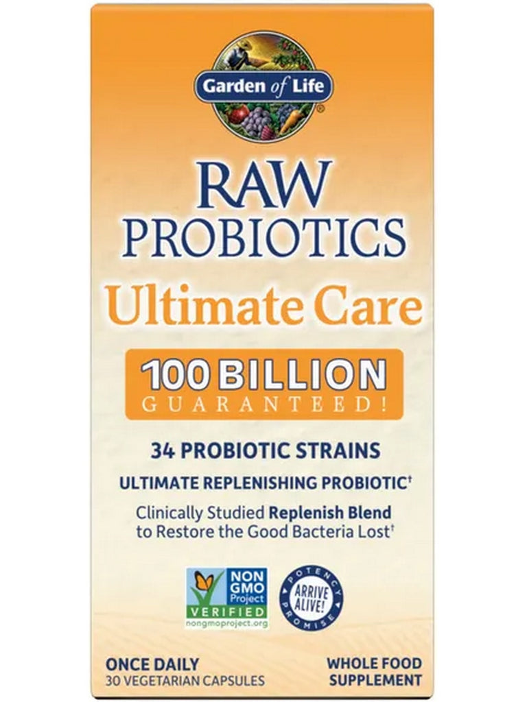 Garden of Life, Raw Probiotics Ultimate Care, 30 Vegetarian Capsules