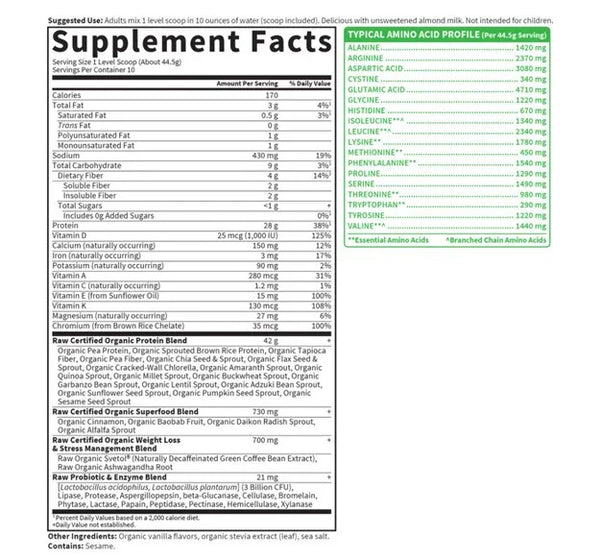 Garden of Life, Raw Organics, Fit Protein Original, 15.69 oz