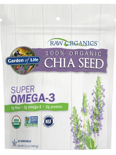 Garden of Life, Raw Organics, Organic Chia Seeds Omega-3, 12 oz