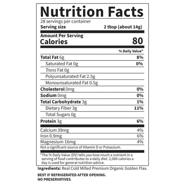 Garden of Life, Raw Organics, Flax Seed Omega-3, 14 oz