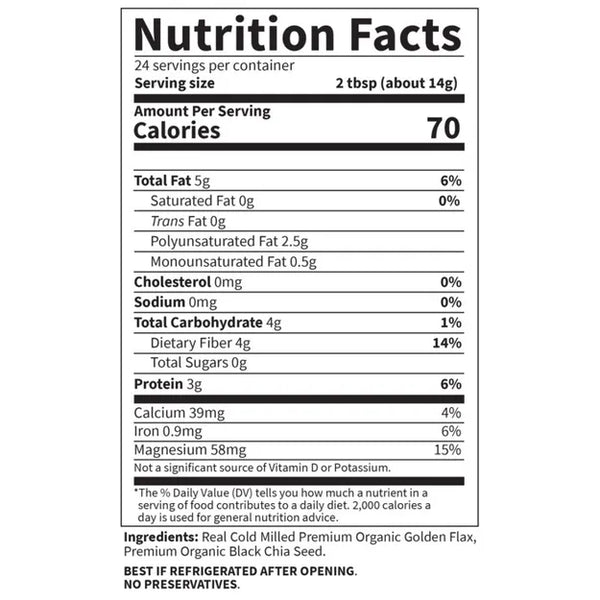 Garden of Life, Raw Organics, Organic Flax & Chia Blend Omega-3, 12 oz