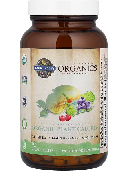 Garden of Life, Organics, Organic Plant Calcium, 90 Vegan Tablets