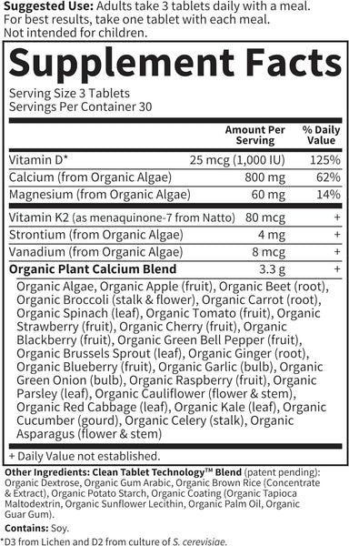Garden of Life, MyKind Organics, Organic Plant Calcium, 90 Vegan Tablets