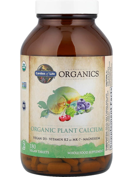 Garden of Life, Organics, Organic Plant Calcium, 180 Vegan Tablets