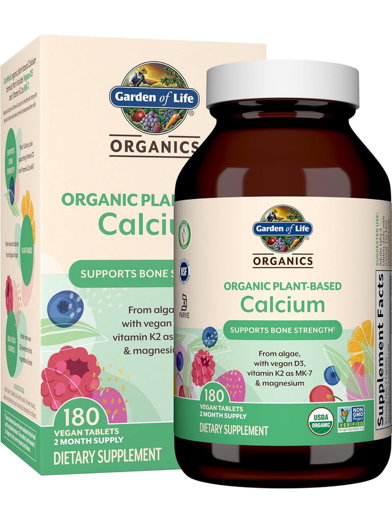 Garden of Life, Organics, Organic Plant-Based Calcium, 180 Vegan Tablets