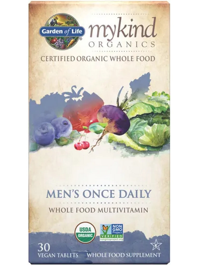 Garden of Life, MyKind Organics, Men's Once Daily, 30 Vegan Tablets