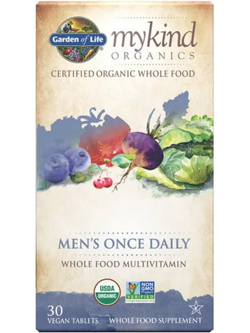 Garden of Life, MyKind Organics, Men's Once Daily, 30 Vegan Tablets