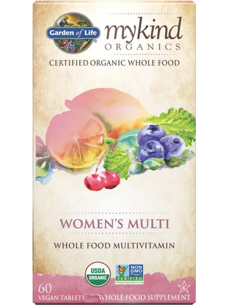 Garden of Life, MyKind Organics, Women's Multi Organic, 60 Vegan Tablets