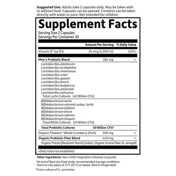 Garden of Life, Dr. Formulated Probiotics, Prostate +, Refrigerated, 60 Vegetarian Capsules
