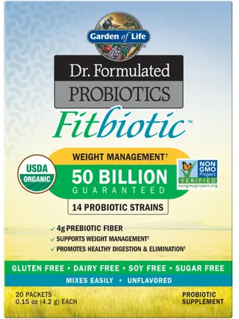 Garden of Life, Dr. Formulated, Fitbiotic, 20 Packets