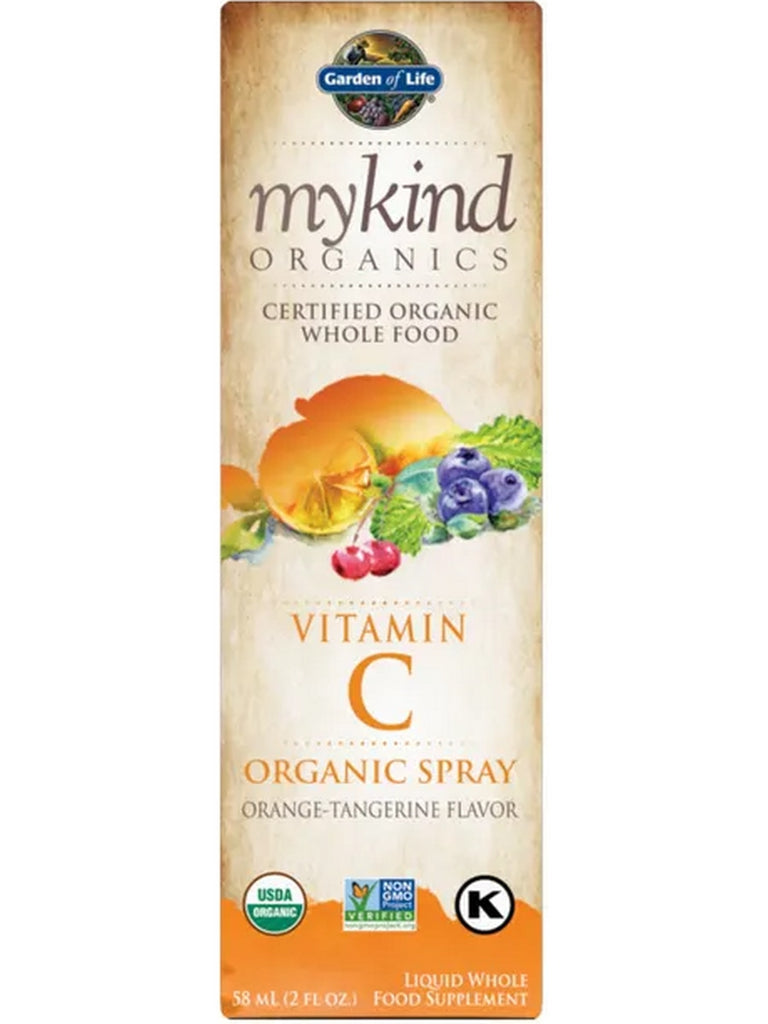 Garden of Life, MyKind Organics, Vitamin C Organic Spray, Orange-Tangerine, 2 oz
