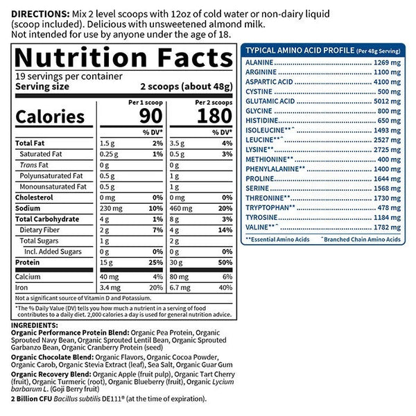 Garden of Life, Sport Organic Plant-Based Protein, Chocolate, 32.17 oz