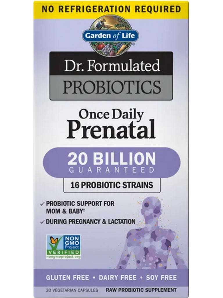 Garden of Life, Dr. Formulated Probiotics, Once Daily Prenatal, 30 Vegetarian Capsules