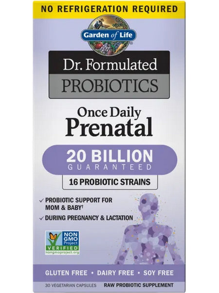 Garden of Life, Dr. Formulated Probiotics, Once Daily Prenatal, 30 Vegetarian Capsules