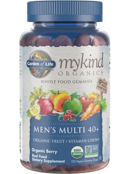 Garden of Life, MyKind Organics, Men's Multi 40+, Berry, 120 Vegan Gummy Drops