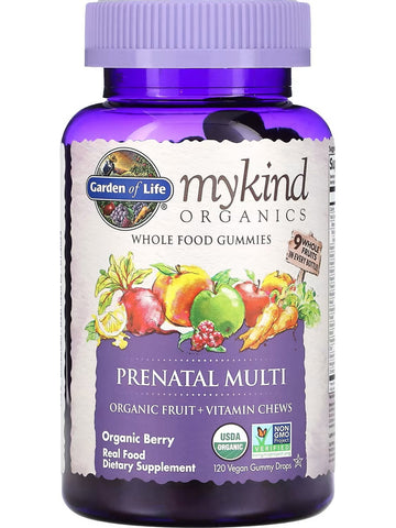 Garden of Life, MyKind Organics, Prenatal Multi, Berry, 120 Vegan Gummy Drops