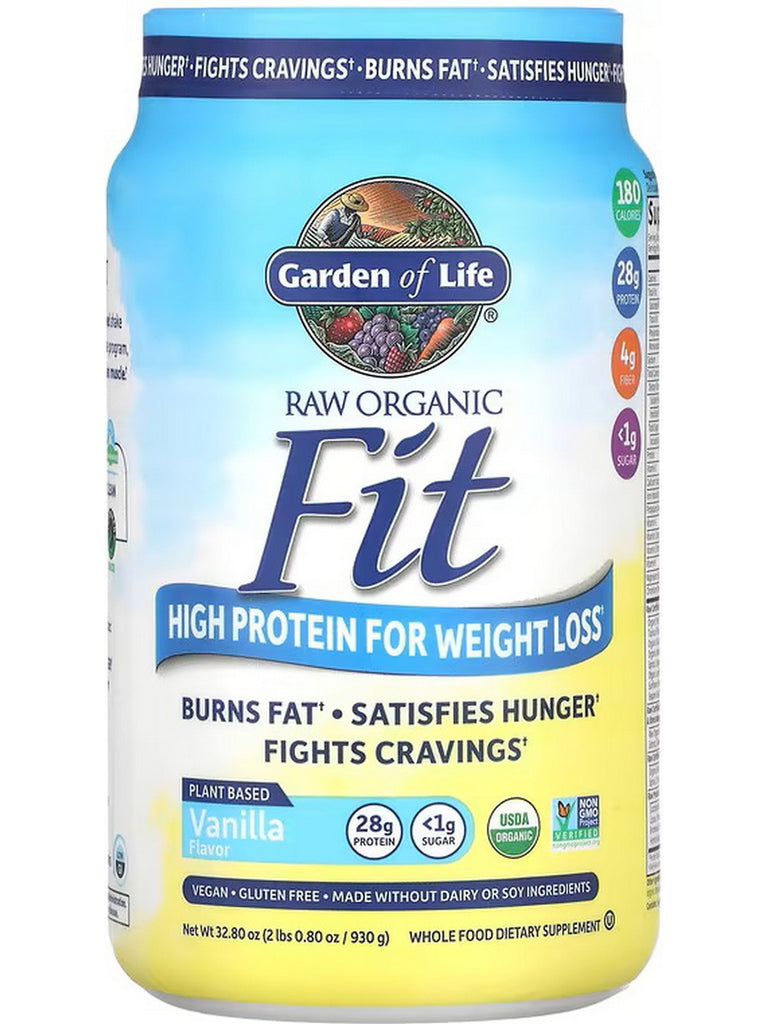 Garden of Life, Raw Organics, Fit High Protein Weight Loss, Vanilla, 32.80 oz