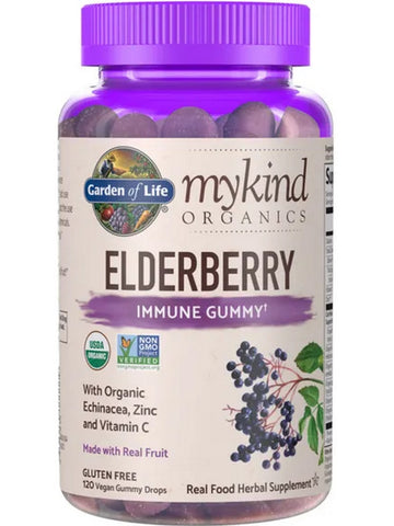 Garden of Life, MyKind Organics, Elderberry Gummies, 120 Vegan Gummy Drops