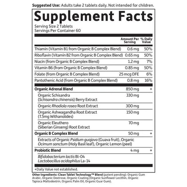 Garden of Life, MyKind Organics, Oraganics Adrenal Daily Balance, 120 Vegan Tablets