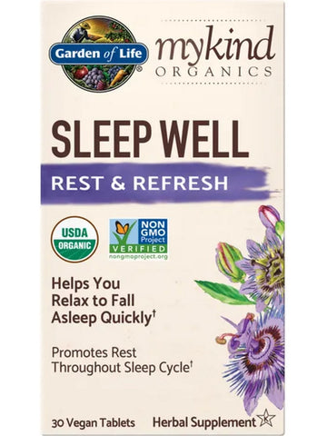 Garden of Life, MyKind Organics, Sleep Well Rest & Refresh, 30 Vegan Tablets