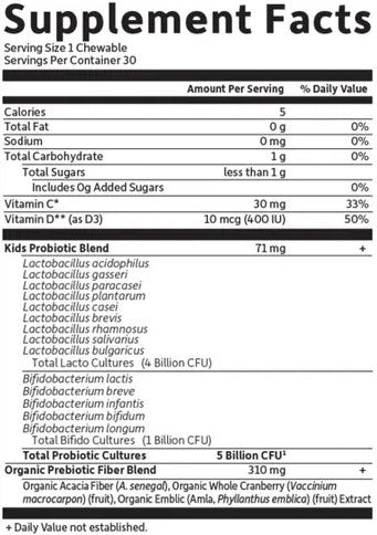 Garden of Life, Dr. Formulated Probiotics, Organic Kids +,Shelf-Stable, Watermelon, 30 Yummy Chewables