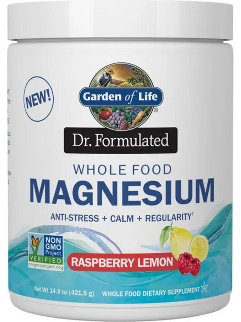Garden of Life, Dr. Formulated, Whole Food Magnesium, Raspberry Lemon, 14.9 oz