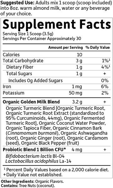 Garden of Life, MyKind Organics, Golden Milk, 3.70 oz