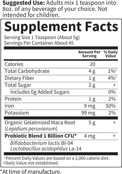 Garden of Life, MyKind Organics, Maca Root Energy Boost Powder, 7.93 oz