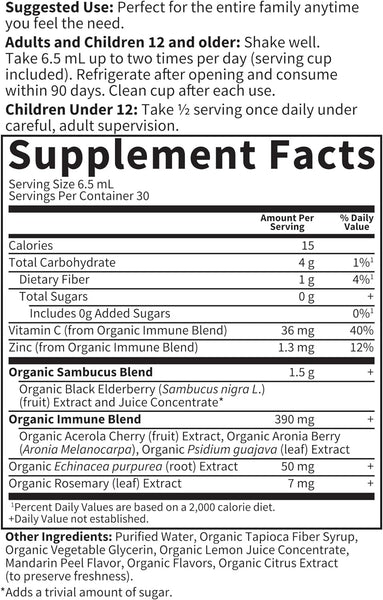 Garden of Life, MyKind Organics,, Elderberry Syrup, 6.59 fl oz