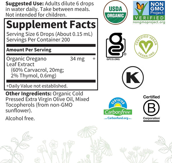 Garden of Life, MyKind Organics, Oil of Oregano Seasonal Drops, 1 fl oz