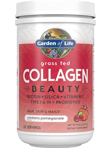 Garden of Life, Grass Fed Collagen Beauty, Cranberry Pomegranate, 9.52 oz