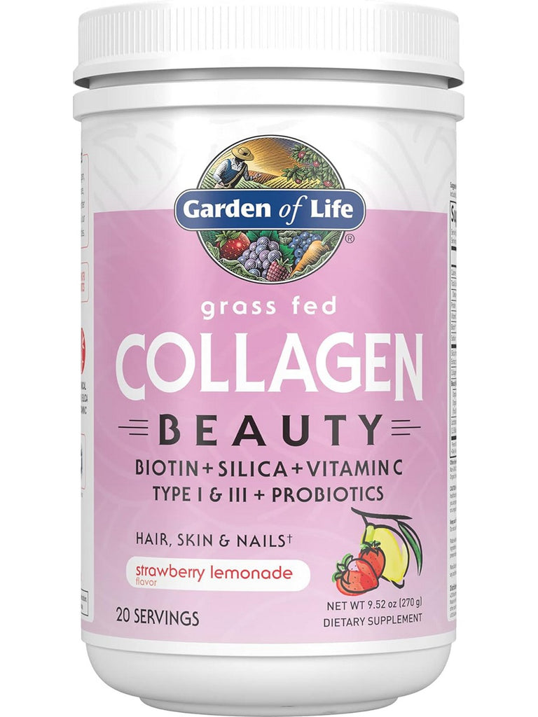 Garden of Life, Grass Fed Collagen Beauty, Strawberry Lemonade, 9.52 oz