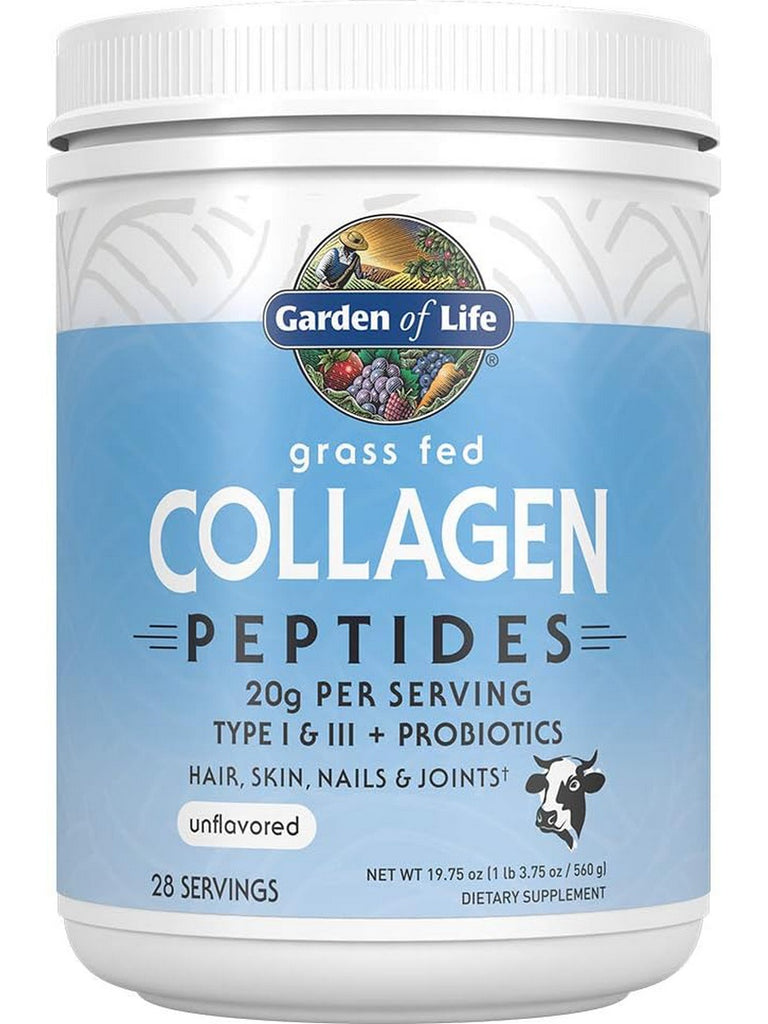 Garden of Life, Grass Fed Collagen Peptides, Unflavored, 19.75 oz