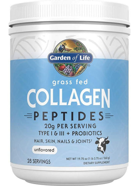 Garden of Life, Grass Fed Collagen Peptides, Unflavored, 19.75 oz