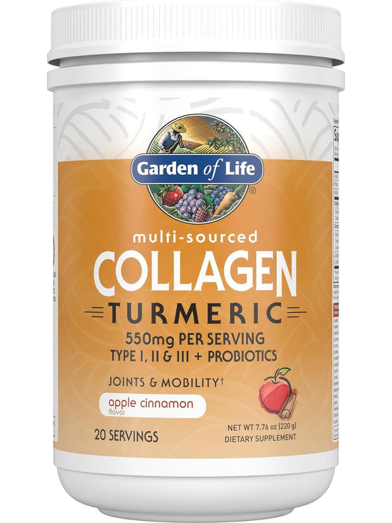 Garden of Life, Multi-Source Collagen Turmeric, Apple Cinnamon, 7.76 oz