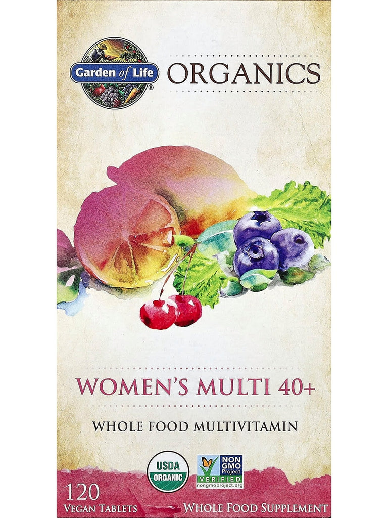 Garden of Life, MyKind Organics, Women's Multi 40+ Organic, 120 Vegan Tablets