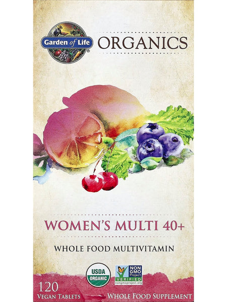 Garden of Life, MyKind Organics, Women's Multi 40+ Organic, 120 Vegan Tablets