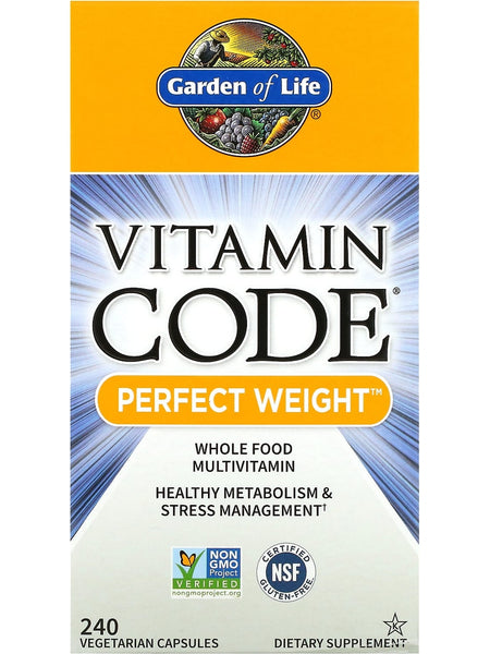 Garden of Life, Vitamin Code, Perfect Weight, 240 Vegetarian Capsules