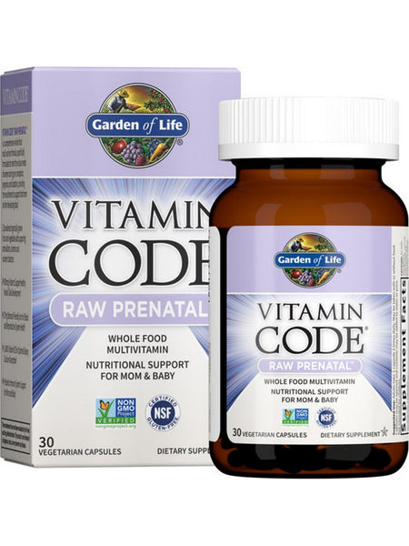 Garden of Life, Vitamin Code, Raw Prenatal, 30 Vegetarian Capsules