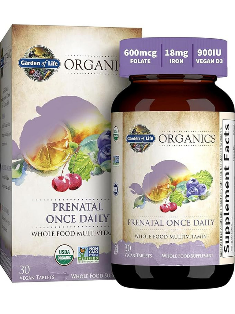 Garden of Life, MyKind Organics, Prenatal Once Daily Multi, 30 Vegan Tablets