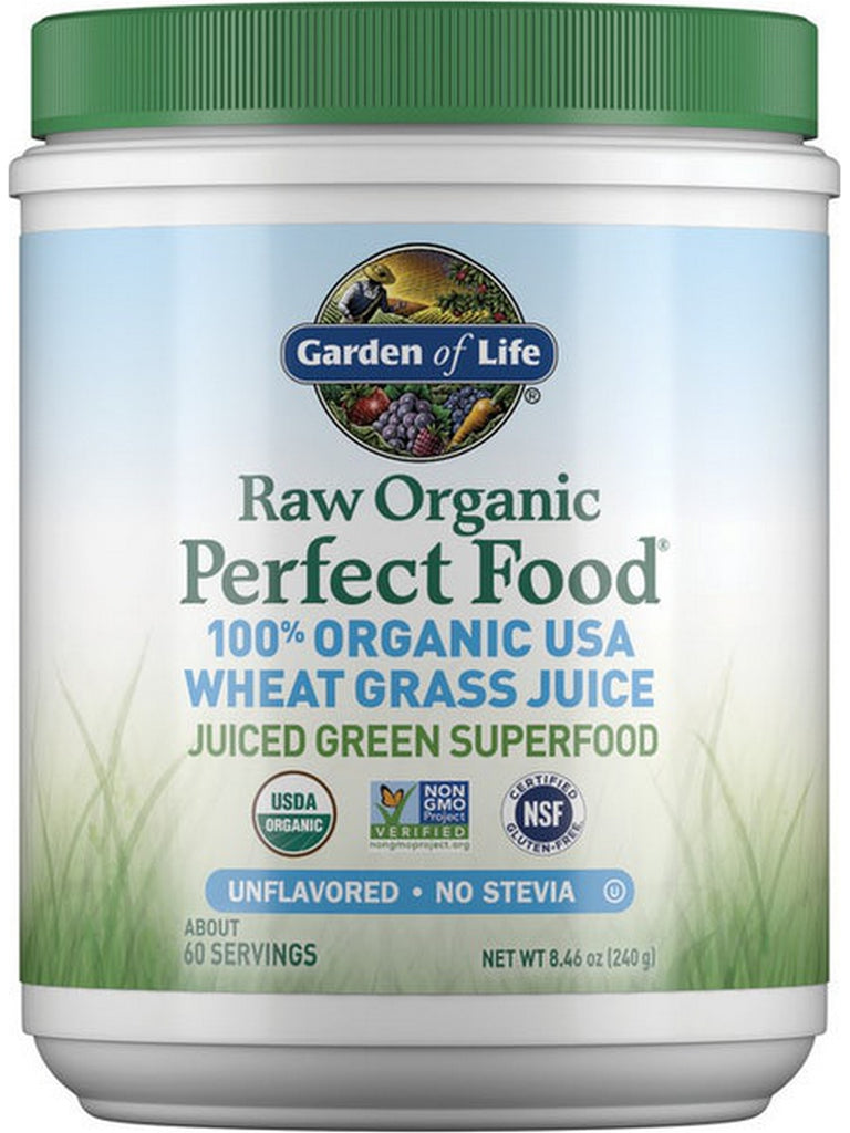 Garden of Life, Raw Organic, Perfect Food Wheat Grass Juice, Unflavored, 8.46 oz