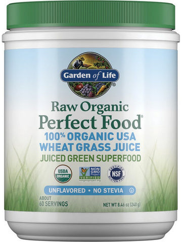 Garden of Life, Raw Organic, Perfect Food Wheat Grass Juice, Unflavored, 8.46 oz