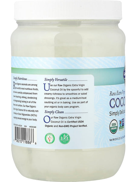 Garden of Life, Coconut Oil Raw Extra Virgin, 858 mL