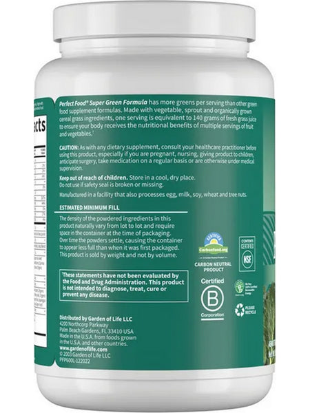 Garden of Life, Perfect Food, Super Green Formula, 21.16 oz